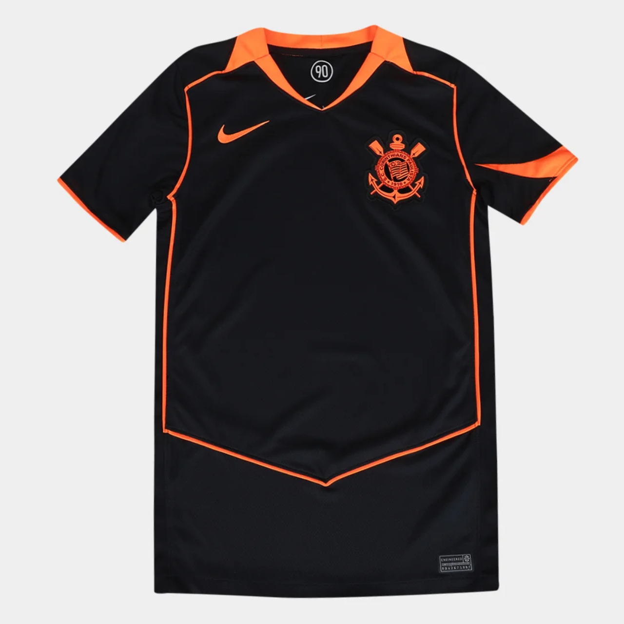 Kit Corinthians III Infantil 25/26 - Total 90 Preto+Laranja