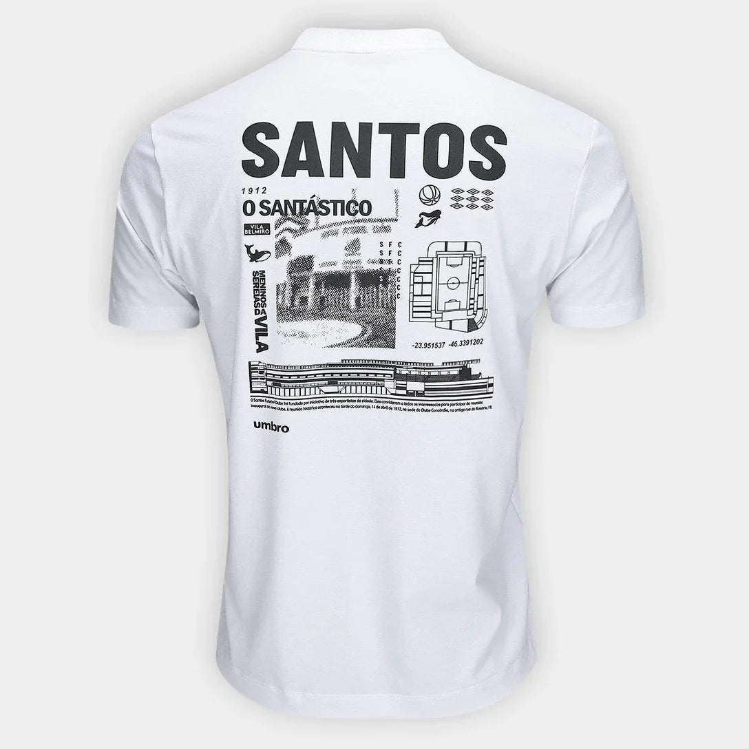 Camisa Santos 25/26 Concentração Umbro Masculina - Branco
