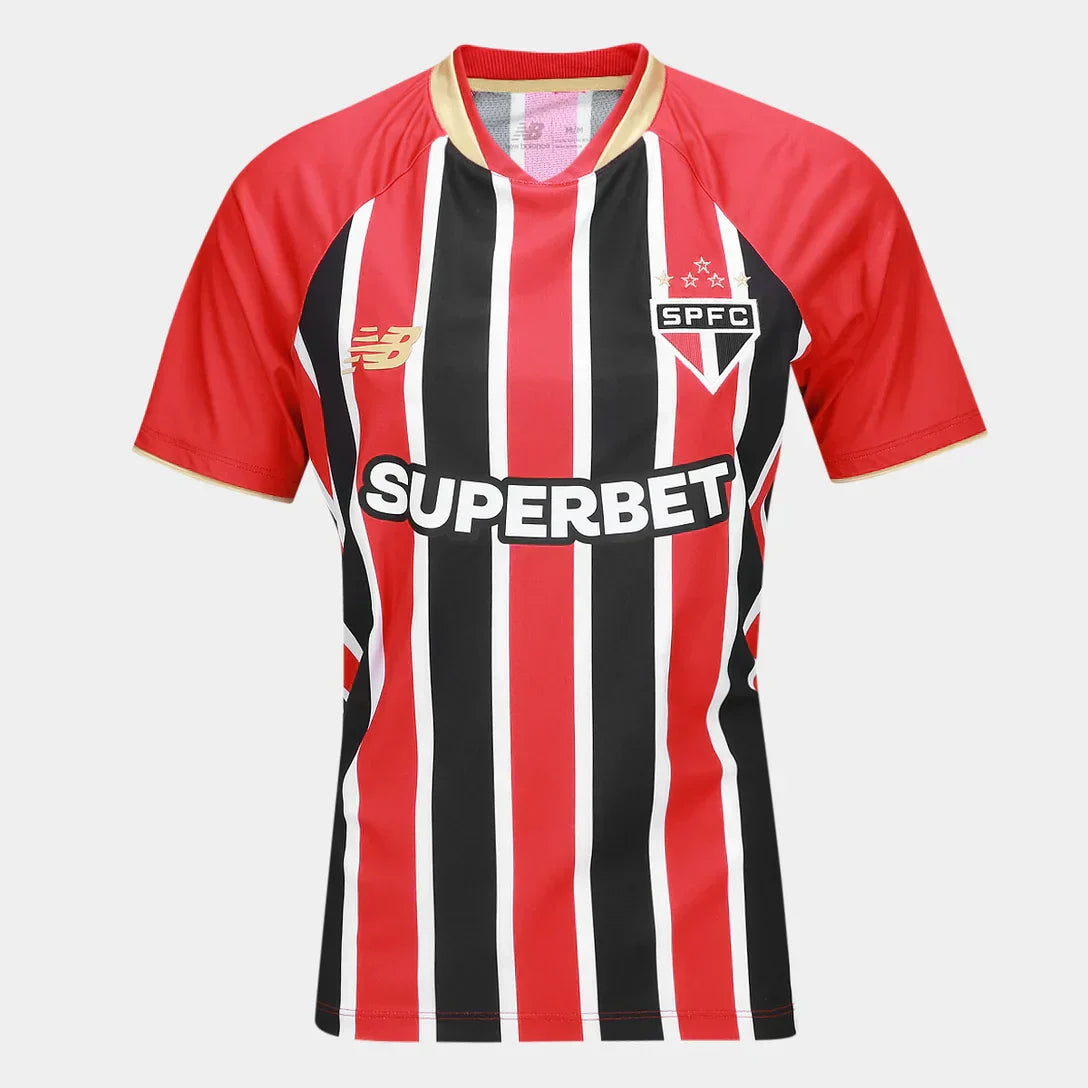 Camisa São Paulo II 25/26 Feminina - Vermelho+Branco