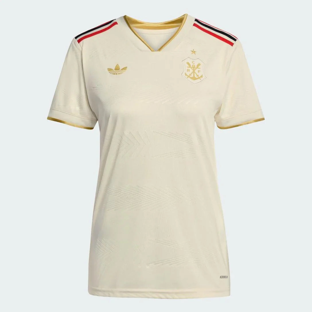 Camisa Flamengo III 25/26 Feminina - Off White Adidas
