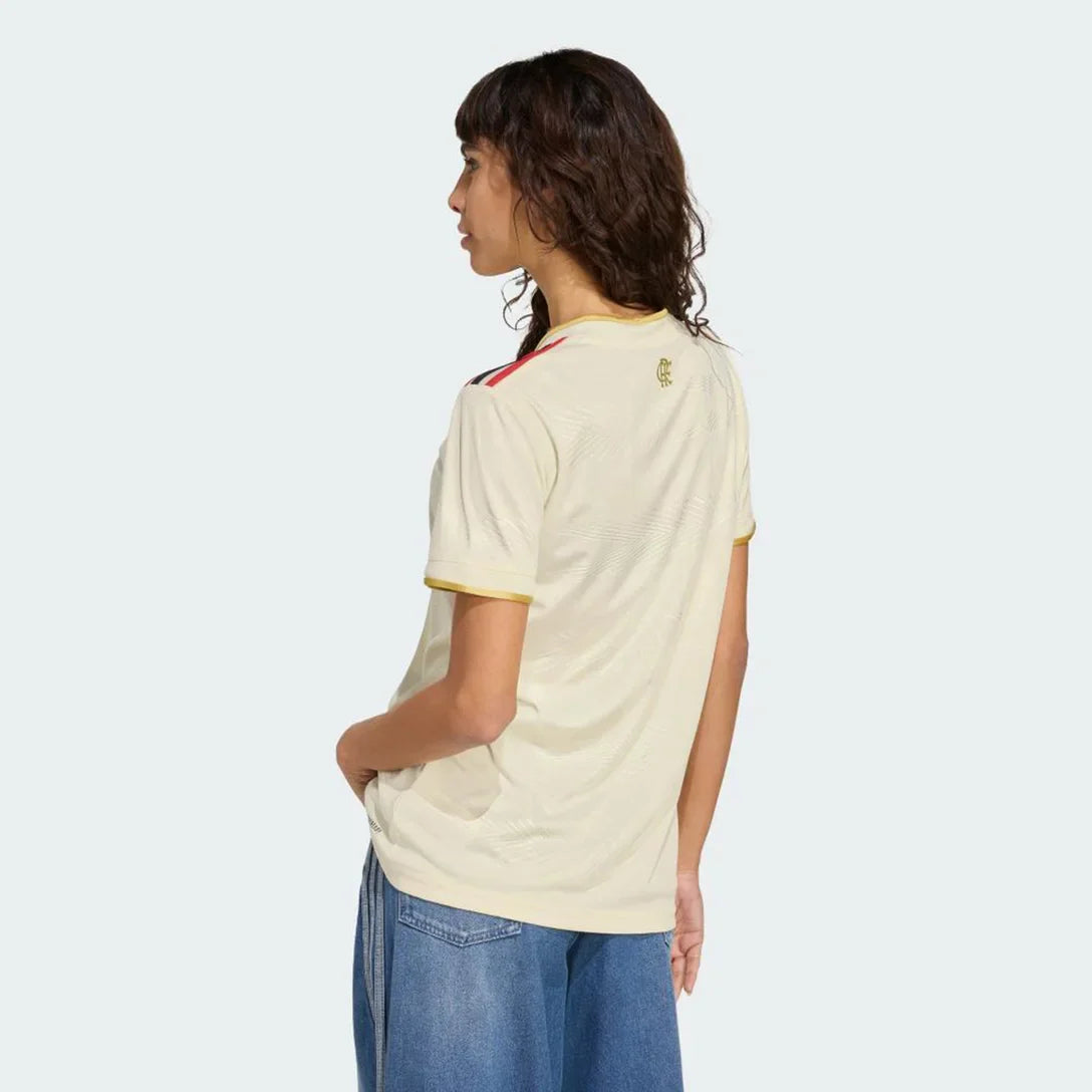 Camisa Flamengo III 25/26 Feminina - Off White Adidas