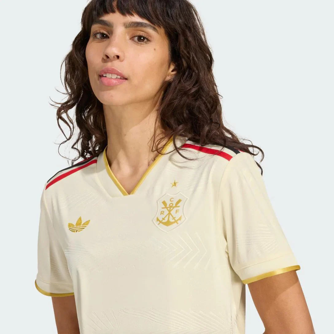 Camisa Flamengo III 25/26 Feminina - Off White Adidas