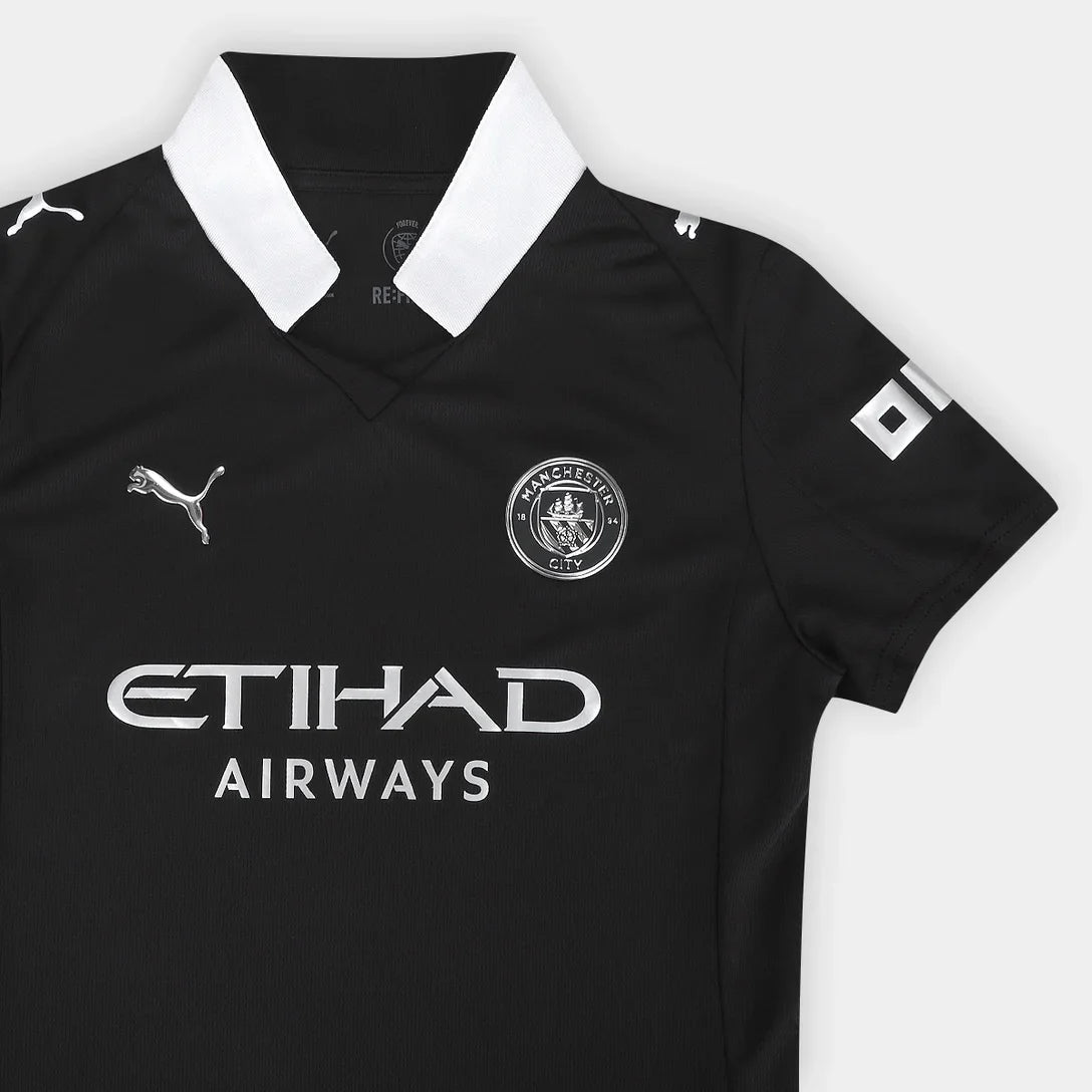 Camisa Manchester City Away 25/26 s/n Torcedor Puma Feminina - Preto