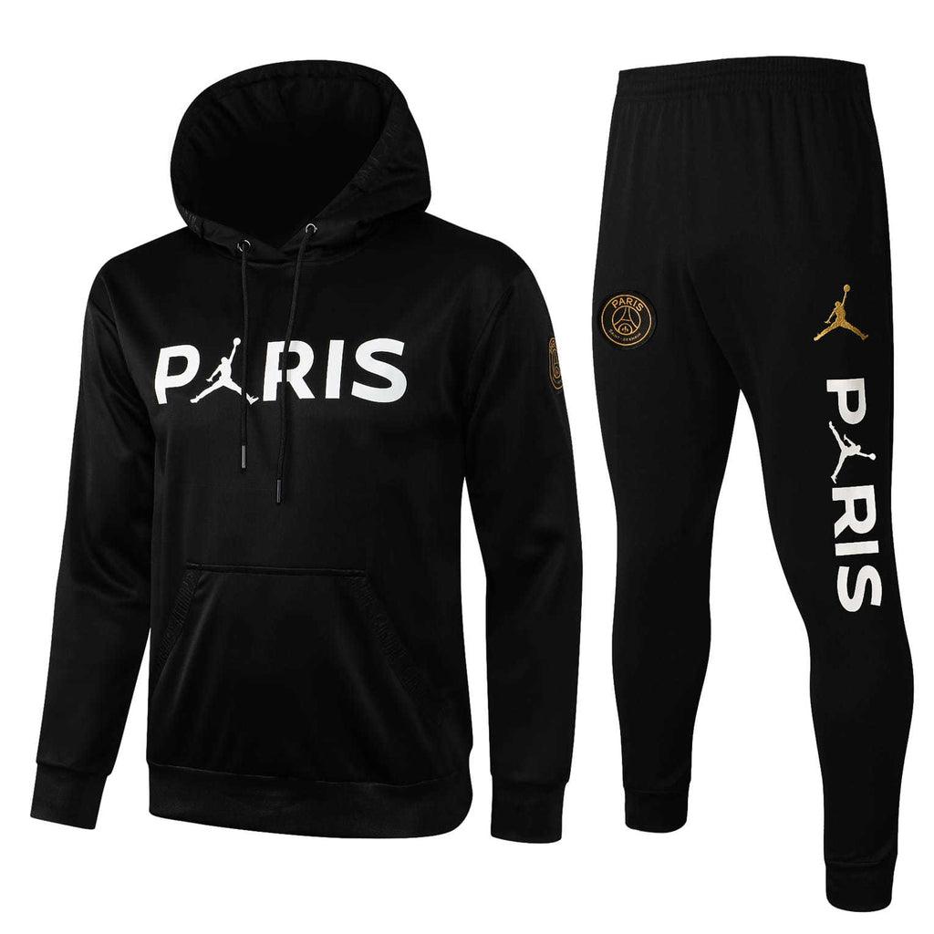 Conjunto Inverno PSG Preto Jordan - Com Capuz