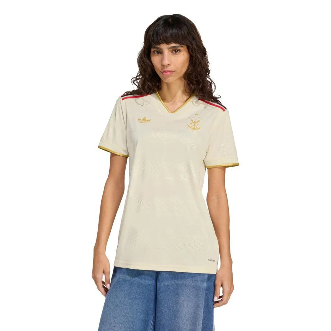 Camisa Flamengo III 25/26 Feminina - Off White Adidas